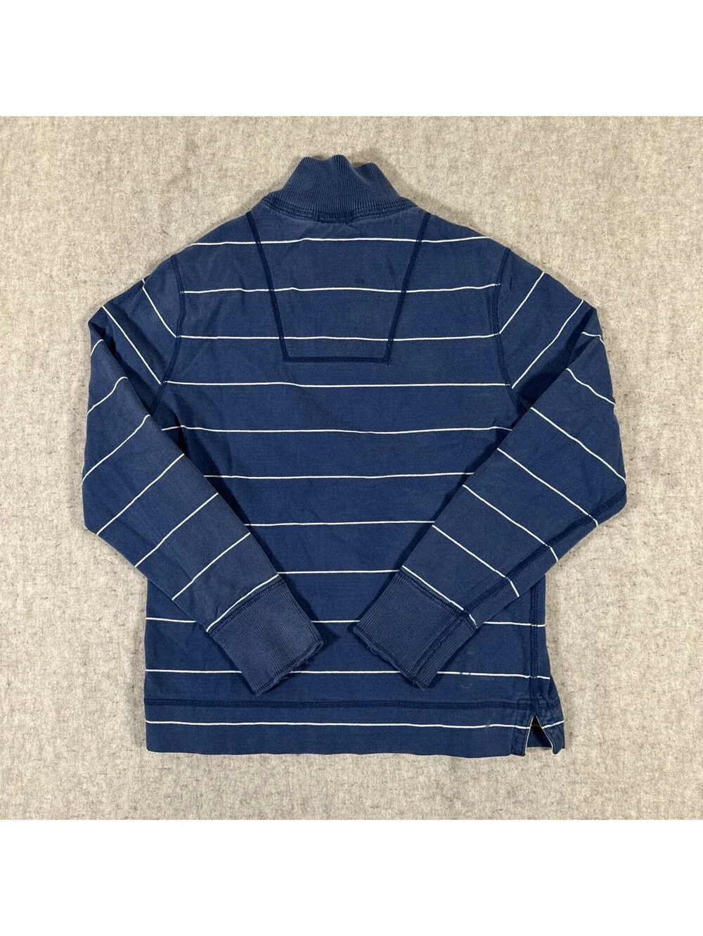 American Eagle Sweater Medium Blue Stripe Collar Blue Vintage Fit Y2K